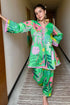 Feriha Green Floral Pakistani Kurta Set